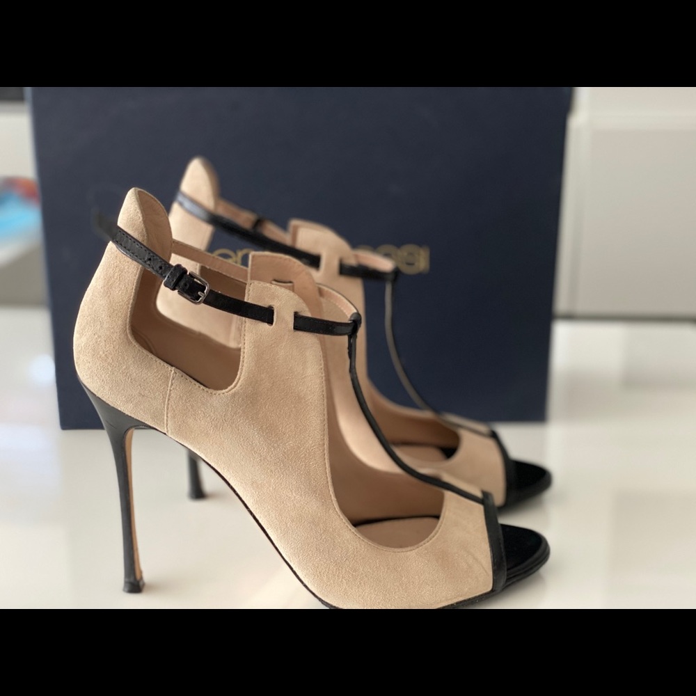Sergio Rossi Suede Leather Shoes